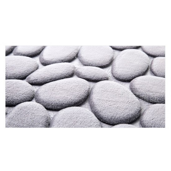 40*60CM Coral Fleece Bathroom Memory Foam Rug Kit Toilet Pattern Bath Non-slip Mats Floor Carpet Set Mattress for Bathroom Décor
