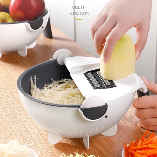 Magic Rotate The Vegetable Cutter With Drain Basket