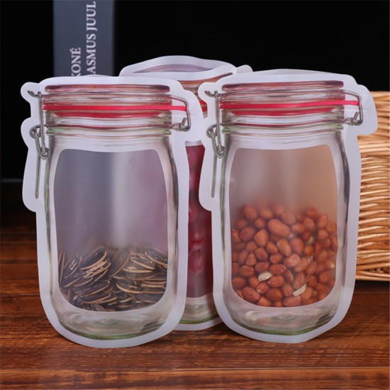  Seal Reusable Mason Jar Bottles Organizer (Each size 1pcs)