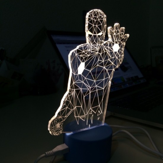 Marvel Iron Man Model 3D Illusion LED Night Light